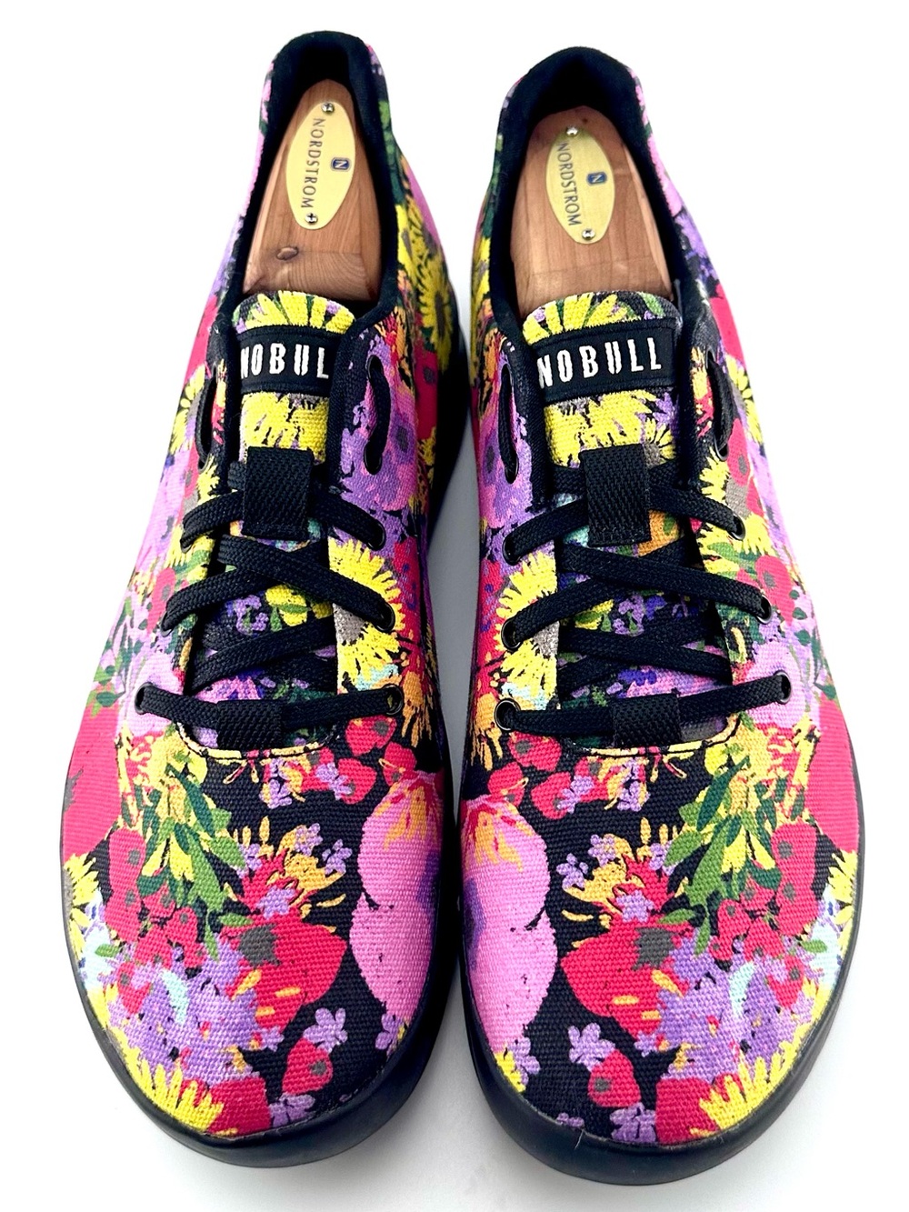 NOBULL Superblossom Floral Canvas Trainers Sneakers Women 10.5 Men 9 Black Multi